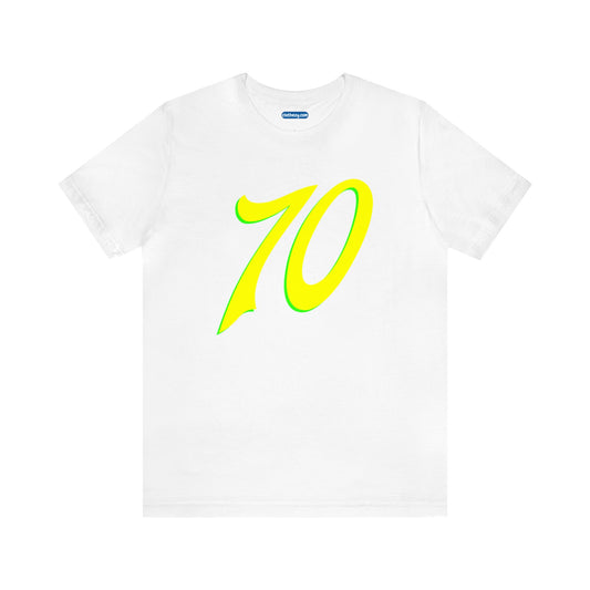 Number 70 Design - Soft Cotton Tee for birthdays and celebrations, Gift for friends and family, Multiple Options by clothezy.com in Asphalt Size Small - Buy Now