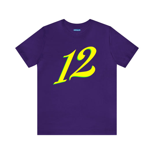 Number 12 Design - Soft Cotton Tee for birthdays and celebrations, Gift for friends and family, Multiple Options by clothezy.com in Asphalt Size Small - Buy Now
