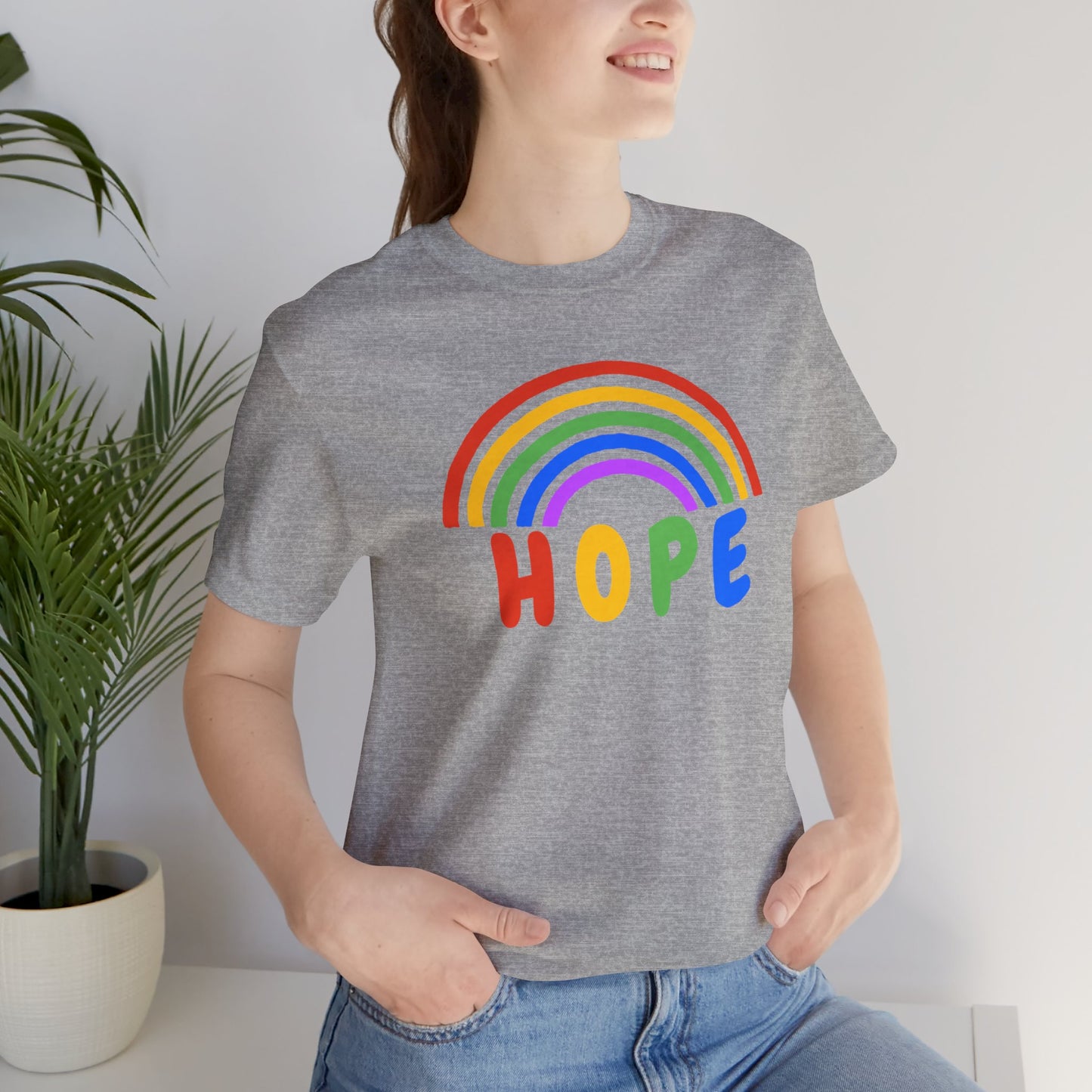 Rainbow Hope - Soft Cotton Adult Unisex T-Shirt, Gift for friends and family, Gift for friends and family by clothezy.com - Buy Now