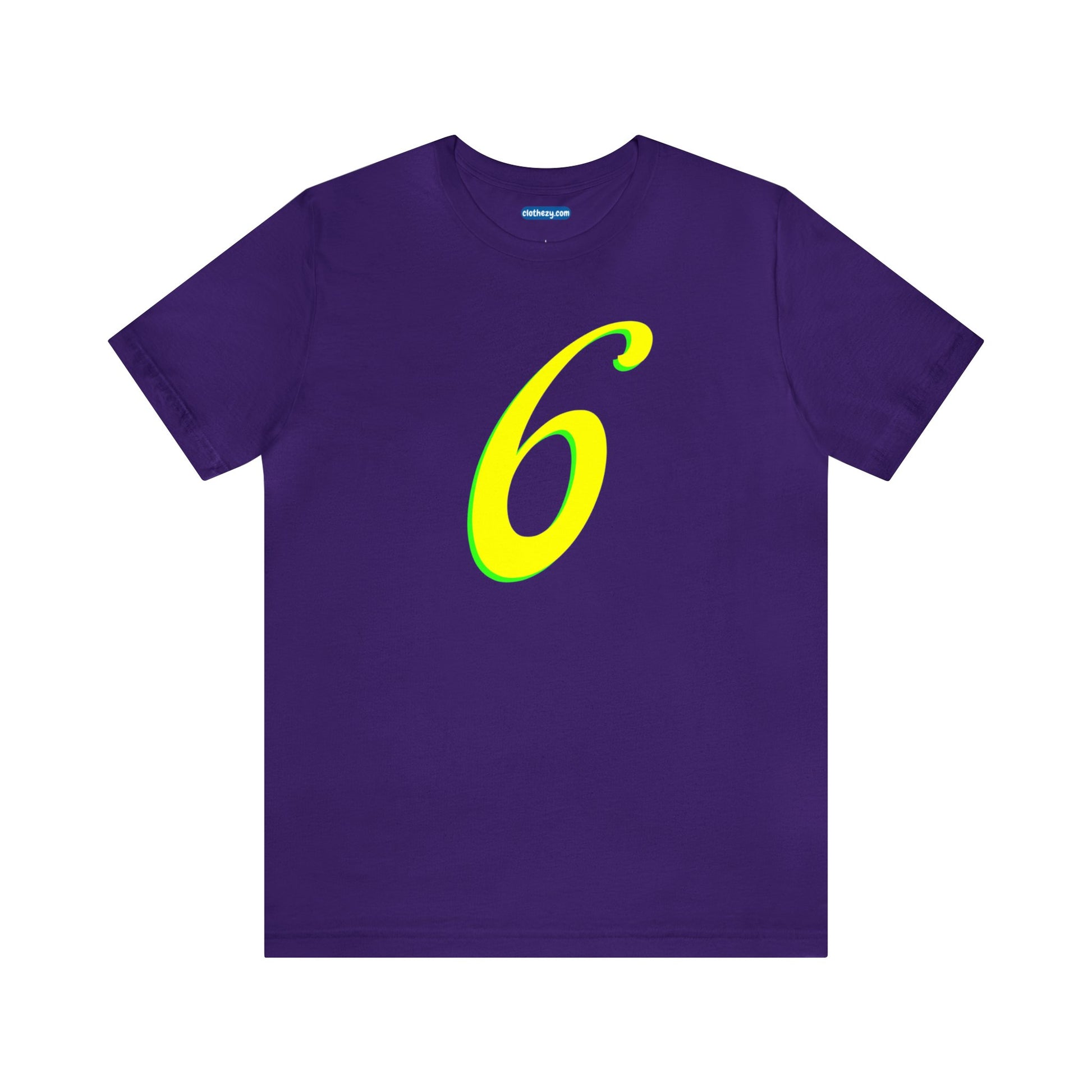 Number 6 Design - Soft Cotton Tee for birthdays and celebrations, Gift for friends and family, Multiple Options by clothezy.com in Royal Blue Size Small - Buy Now