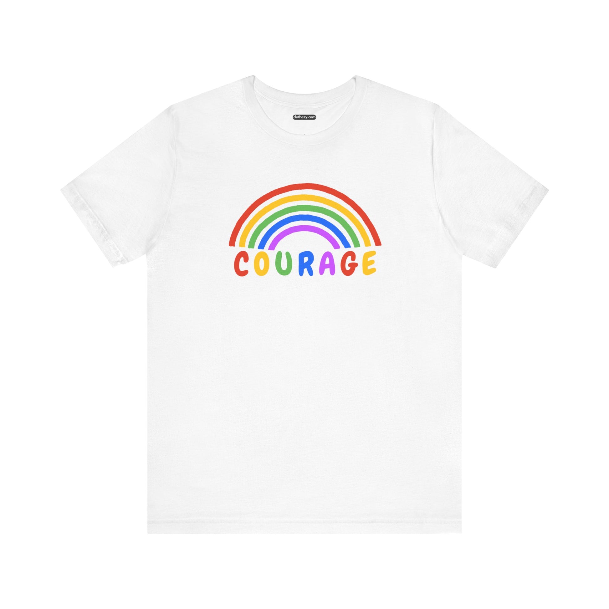 Rainbow Courage - Soft Cotton Adult Unisex T-Shirt, Gift for friends and family, Gift for friends and family by clothezy.com - Buy Now