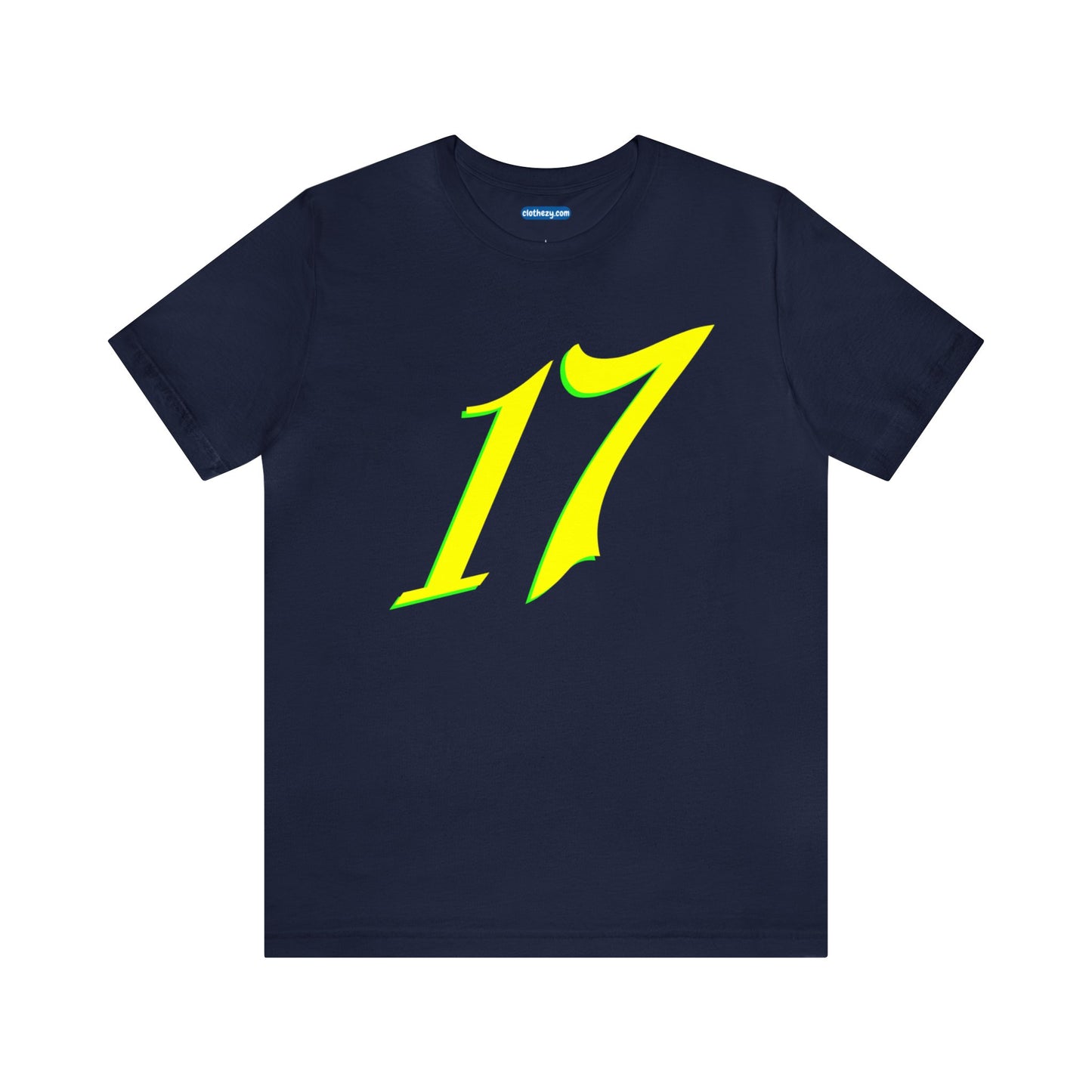 Number 17 Design - Soft Cotton Tee for birthdays and celebrations, Gift for friends and family, Multiple Options by clothezy.com in Orange Size Small - Buy Now