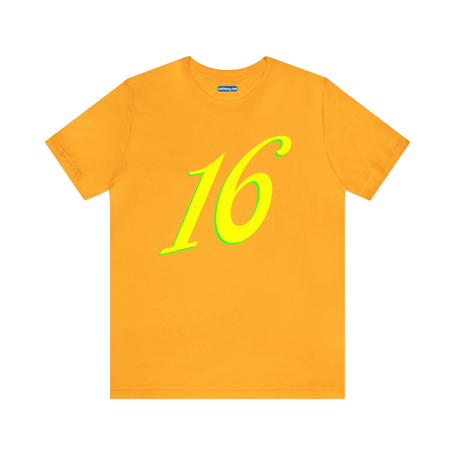 Number 16 Design - Soft Cotton Tee for birthdays and celebrations, Gift for friends and family, Multiple Options by clothezy.com in Green Heather Size Small - Buy Now