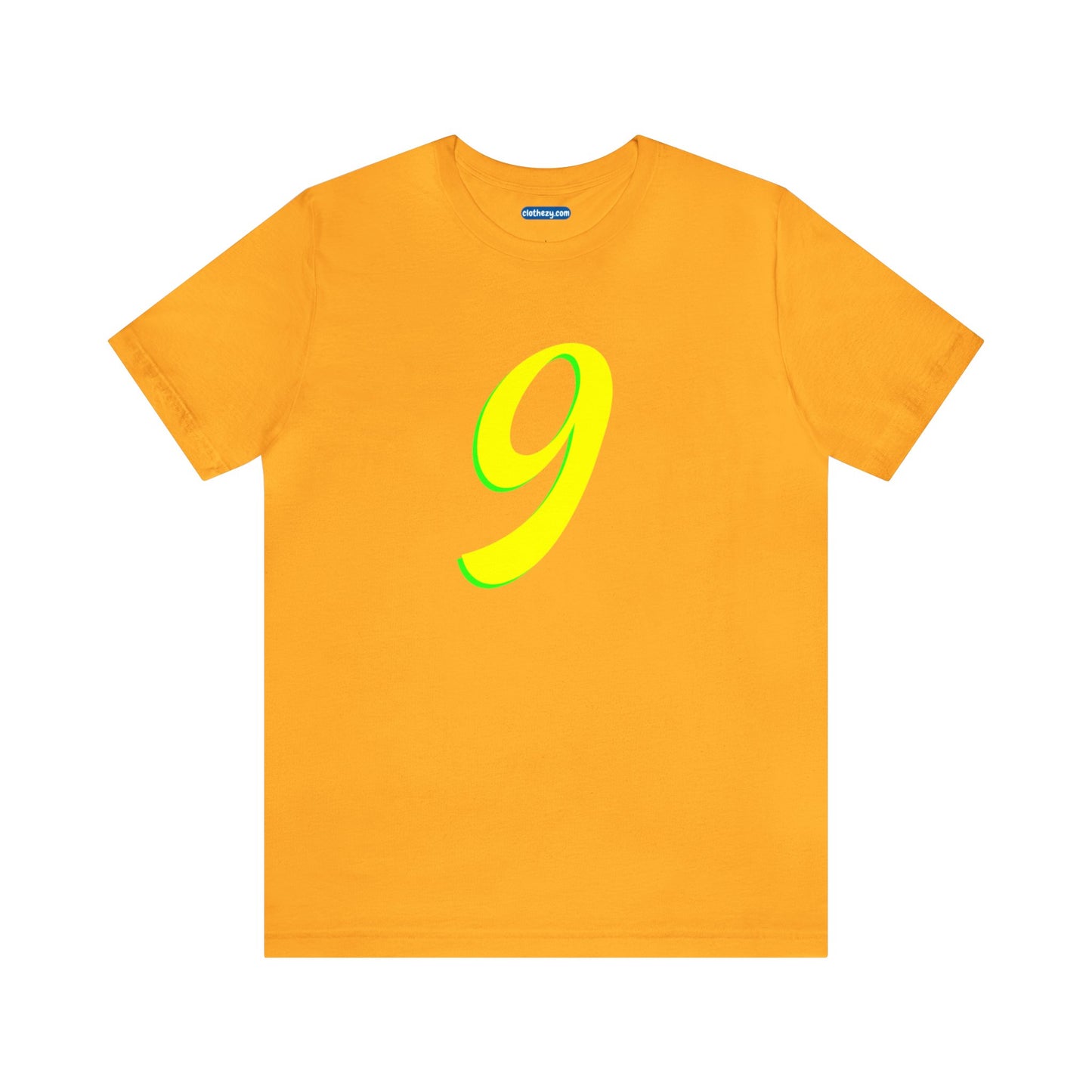 Number 9 Design - Soft Cotton Tee for birthdays and celebrations, Gift for friends and family, Multiple Options by clothezy.com in Green Heather Size Small - Buy Now