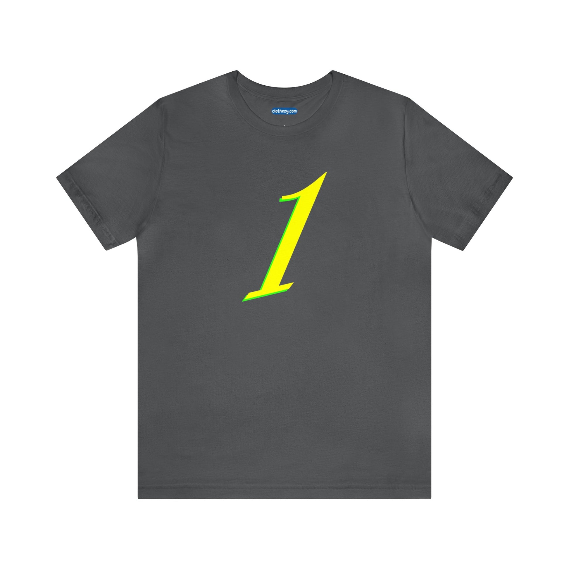 Number 1 Design - Soft Cotton Tee for birthdays and celebrations, Gift for friends and family, Multiple Options by clothezy.com in Black Size Small - Buy Now