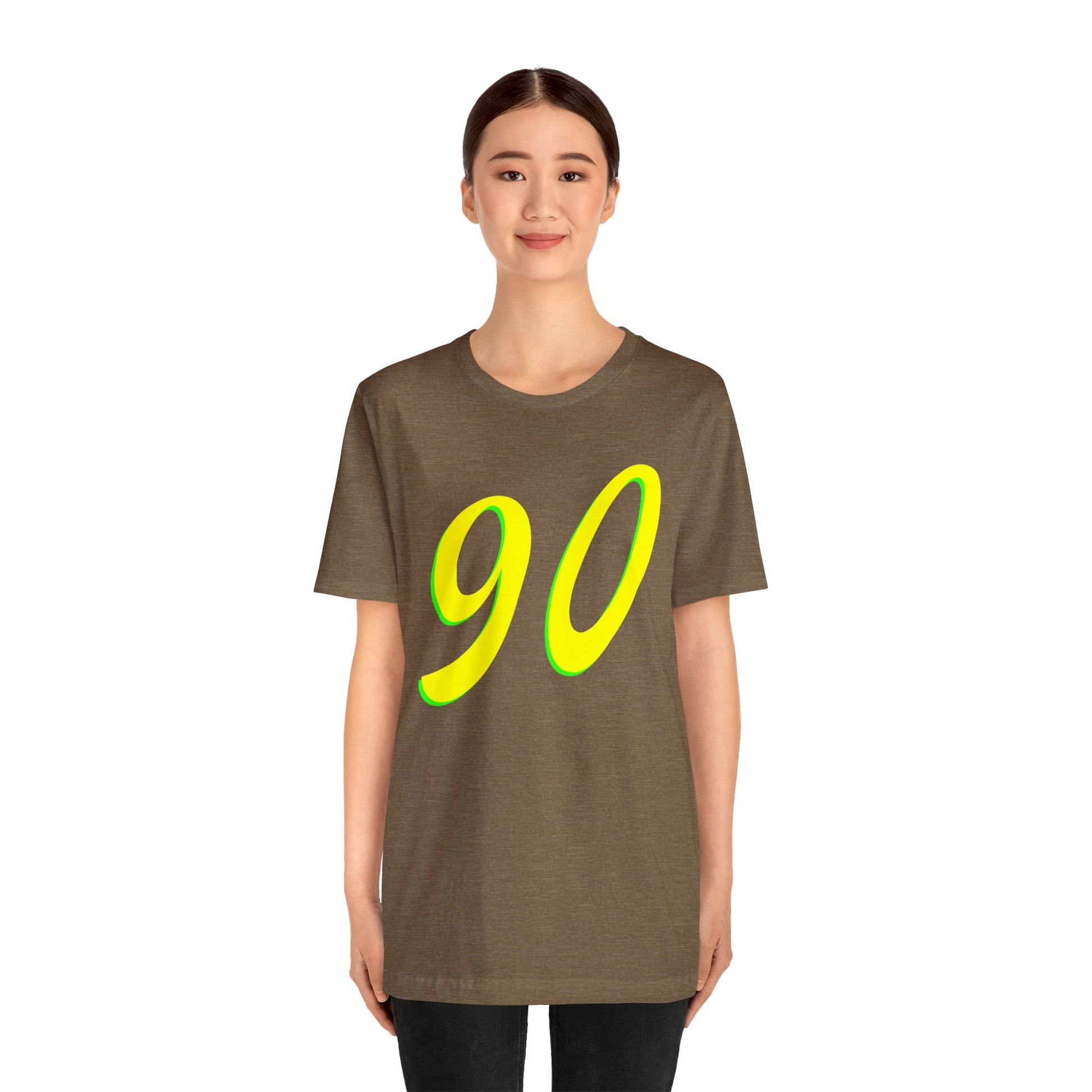 Number 90 Design - Soft Cotton Tee for birthdays and celebrations, Gift for friends and family, Multiple Options by clothezy.com in Dark Grey Heather Size Medium - Buy Now