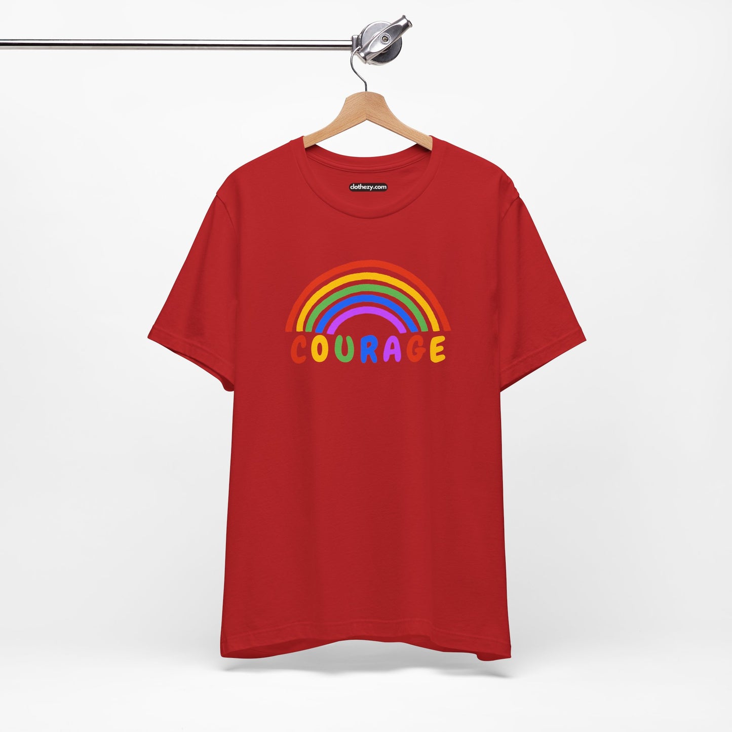 Rainbow Courage - Soft Cotton Adult Unisex T-Shirt, Gift for friends and family, Gift for friends and family by clothezy.com - Buy Now