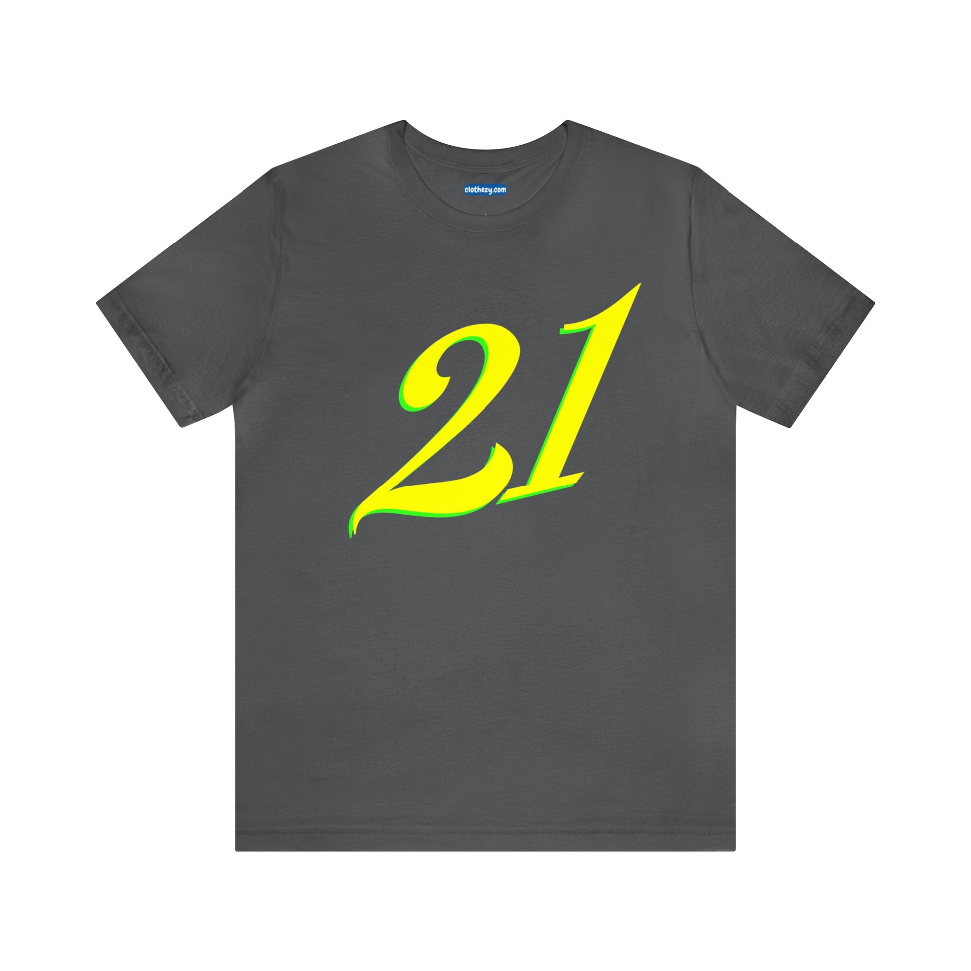 Number 21 Design - Soft Cotton Tee for birthdays and celebrations, Gift for friends and family, Multiple Options by clothezy.com in Black Size Small - Buy Now