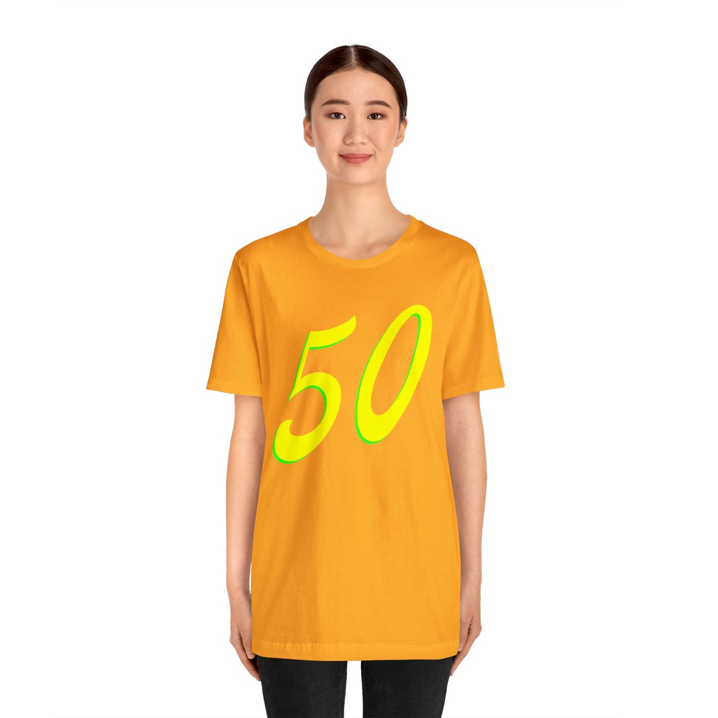 Number 50 Design - Soft Cotton Tee for birthdays and celebrations, Gift for friends and family, Multiple Options by clothezy.com in Asphalt Size Medium - Buy Now
