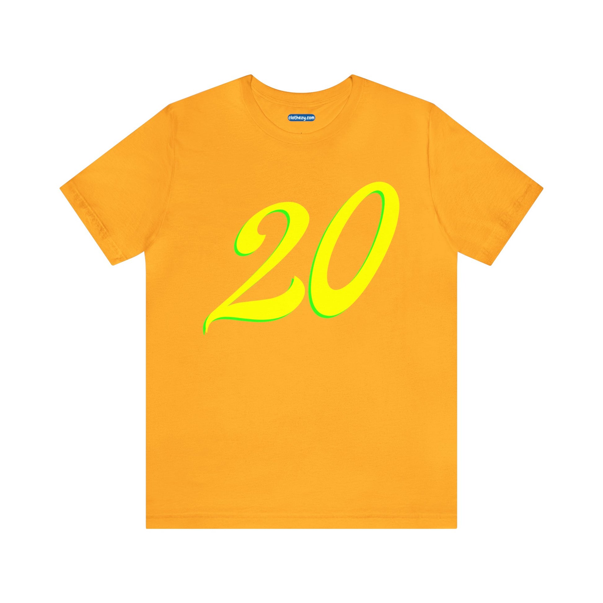 Number 20 Design - Soft Cotton Tee for birthdays and celebrations, Gift for friends and family, Multiple Options by clothezy.com in Green Heather Size Small - Buy Now