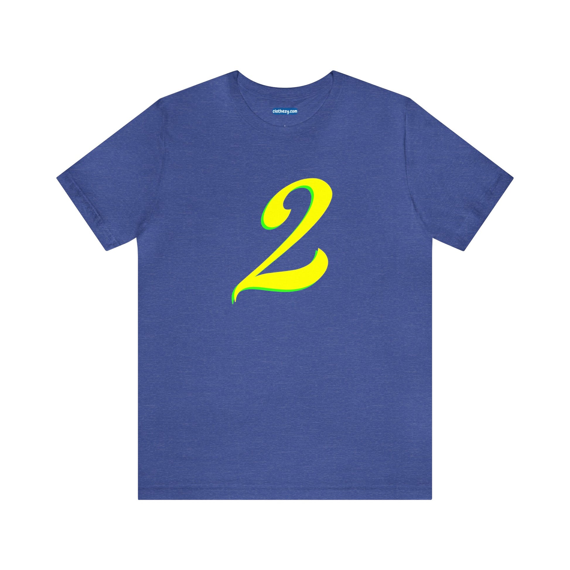 Number 2 Design - Soft Cotton Tee for birthdays and celebrations, Gift for friends and family, Multiple Options by clothezy.com in Navy Size Small - Buy Now