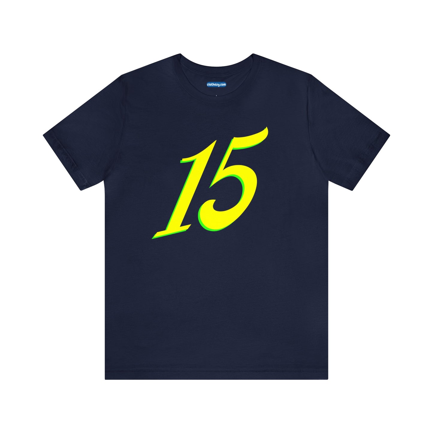 Number 15 Design - Soft Cotton Tee for birthdays and celebrations, Gift for friends and family, Multiple Options by clothezy.com in Orange Size Small - Buy Now