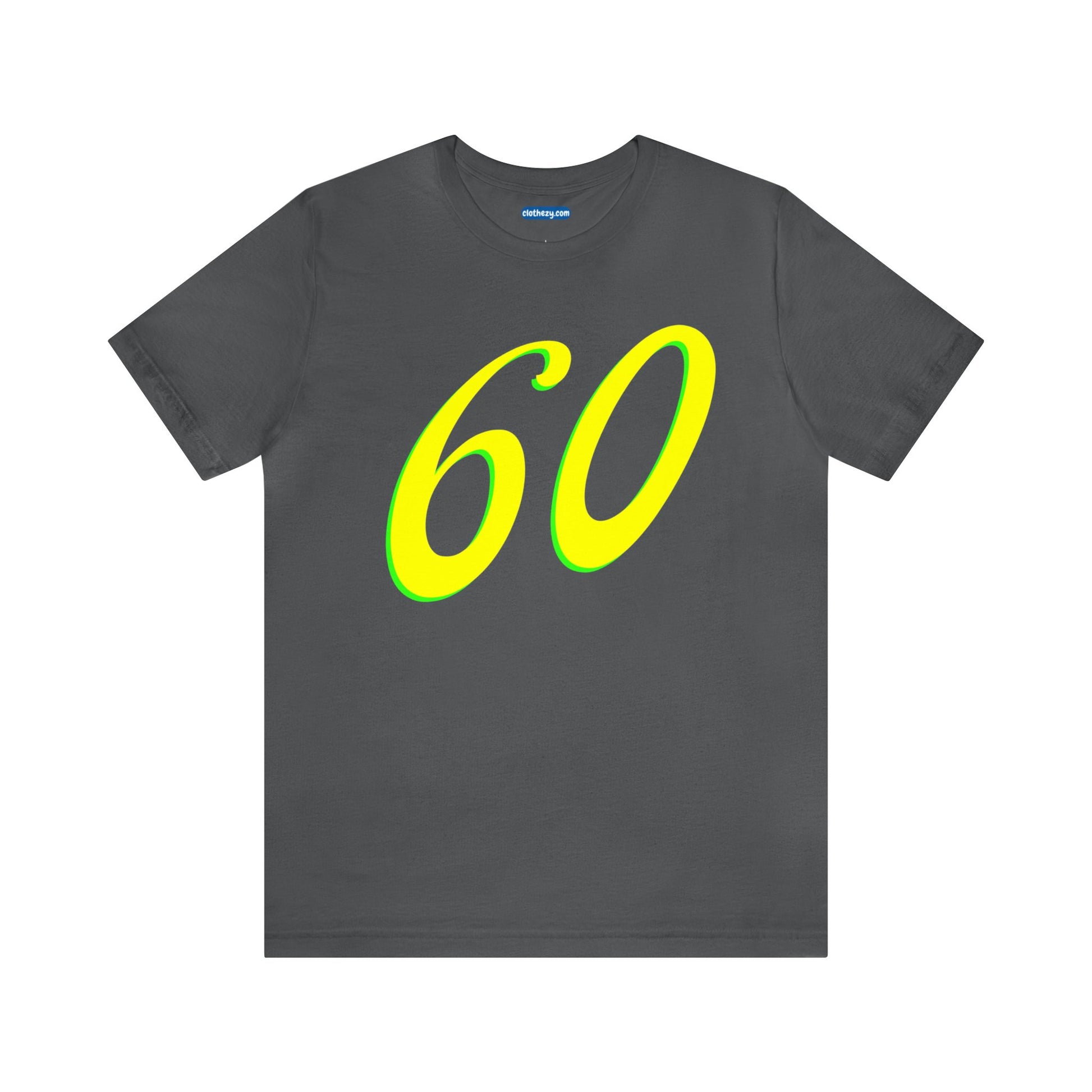 Number 60 Design - Soft Cotton Tee for birthdays and celebrations, Gift for friends and family, Multiple Options by clothezy.com in Black Size Small - Buy Now
