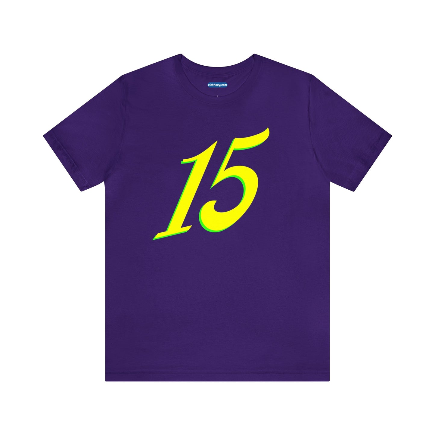 Number 15 Design - Soft Cotton Tee for birthdays and celebrations, Gift for friends and family, Multiple Options by clothezy.com in Royal Blue Size Small - Buy Now