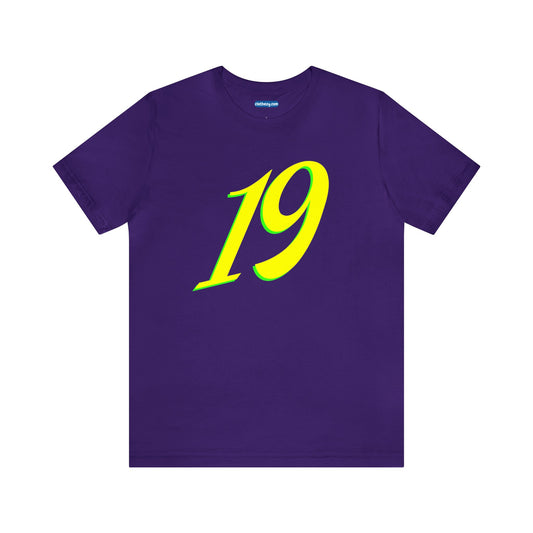 Number 19 Design - Soft Cotton Tee for birthdays and celebrations, Gift for friends and family, Multiple Options by clothezy.com in Asphalt Size Small - Buy Now