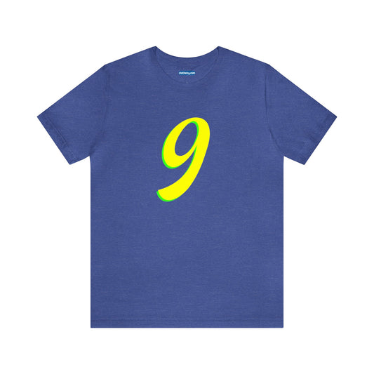 Number 9 Design - Soft Cotton Tee for birthdays and celebrations, Gift for friends and family, Multiple Options by clothezy.com in Asphalt Size Small - Buy Now