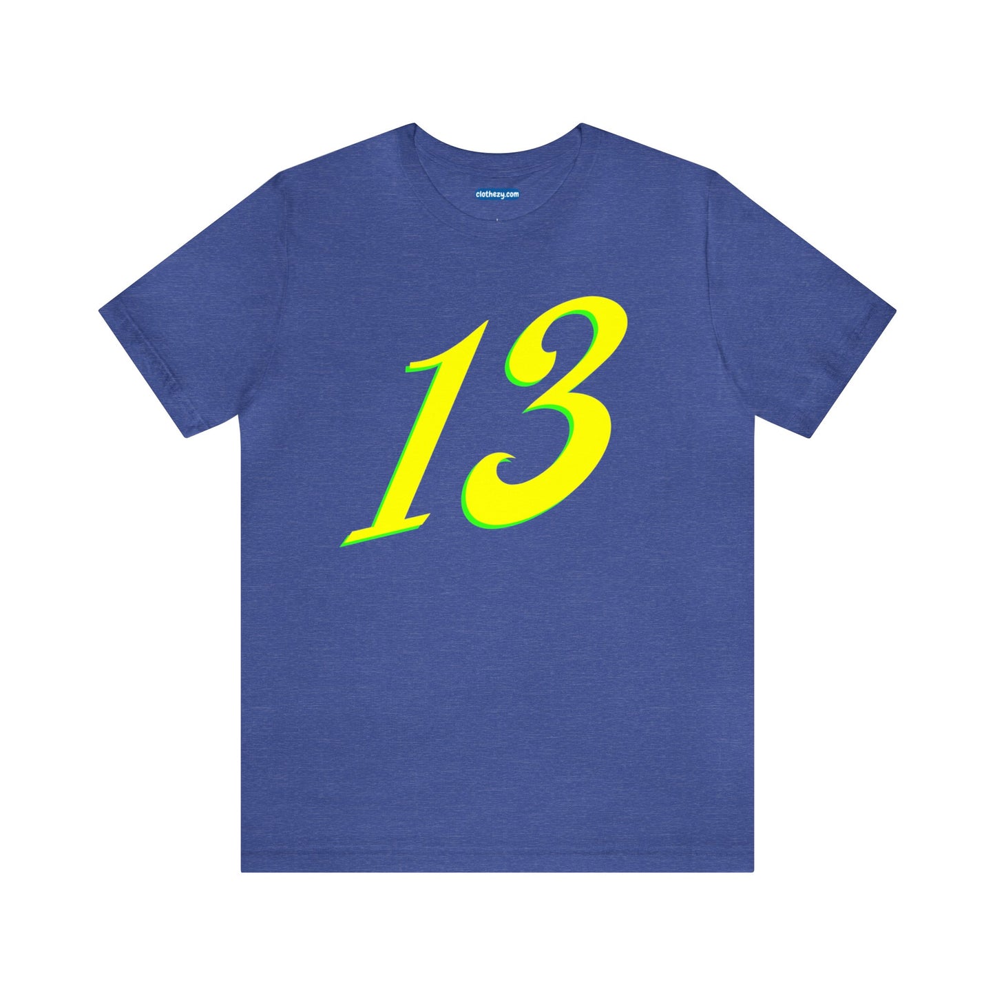 Number 13 Design - Soft Cotton Tee for birthdays and celebrations, Gift for friends and family, Multiple Options by clothezy.com in Navy Size Small - Buy Now