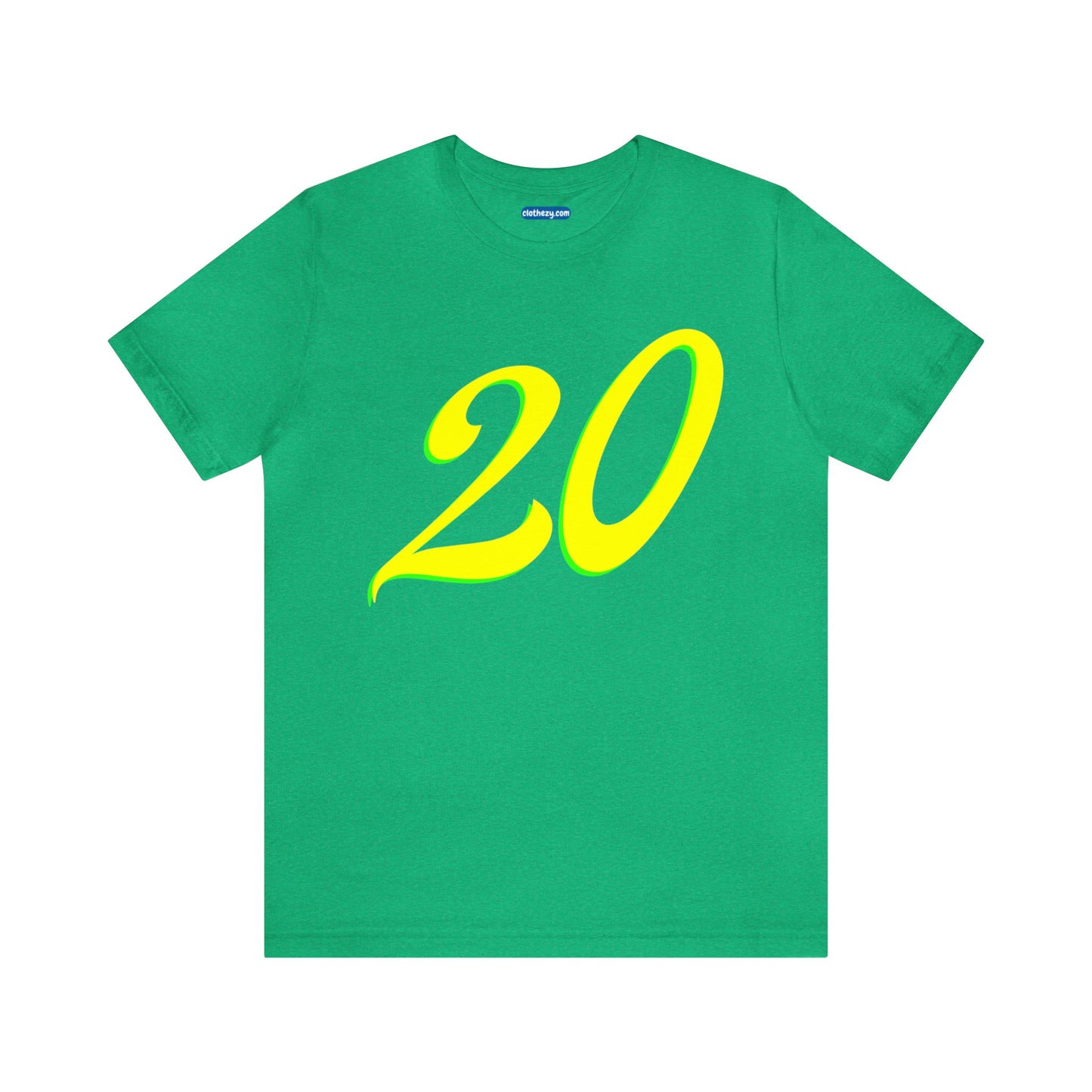 Number 20 Design - Soft Cotton Tee for birthdays and celebrations, Gift for friends and family, Multiple Options by clothezy.com in Royal Blue Heather Size Small - Buy Now