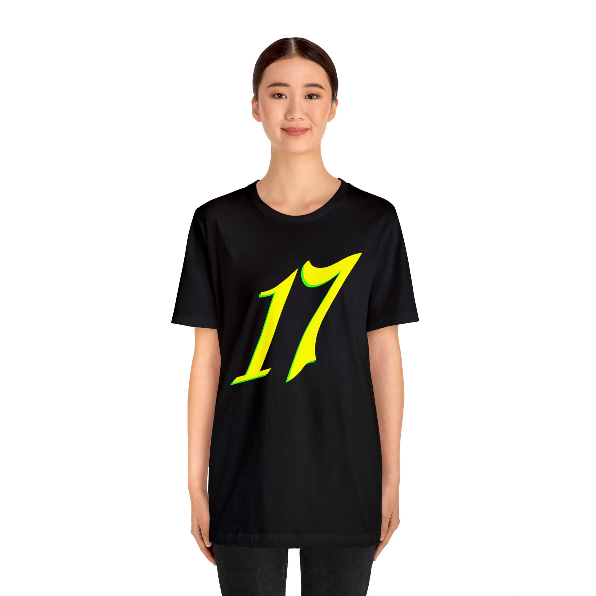 Number 17 Design - Soft Cotton Tee for birthdays and celebrations, Gift for friends and family, Multiple Options by clothezy.com in Black Size Medium - Buy Now