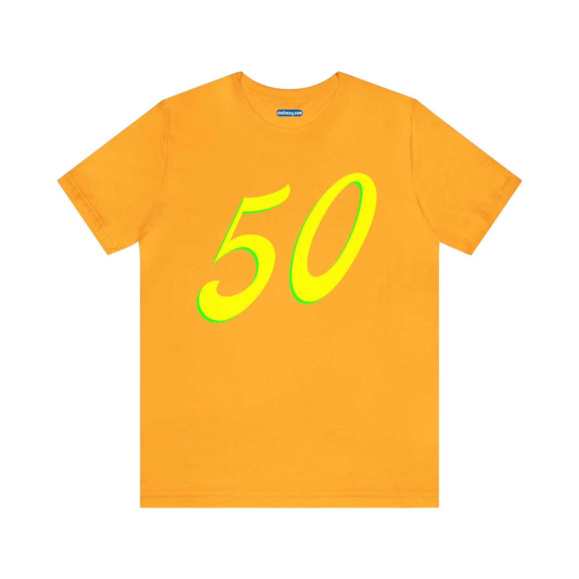 Number 50 Design - Soft Cotton Tee for birthdays and celebrations, Gift for friends and family, Multiple Options by clothezy.com in Asphalt Size Small - Buy Now