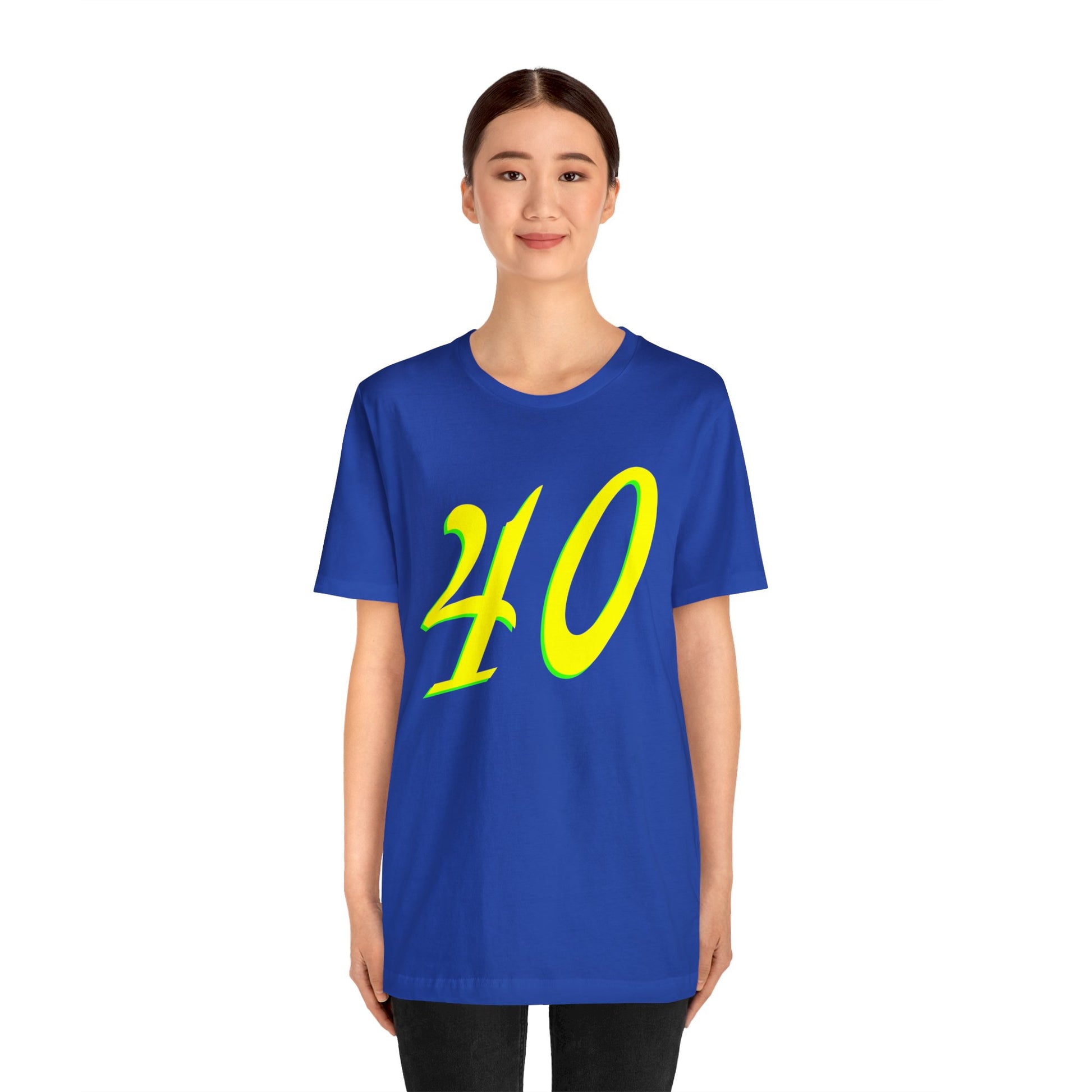 Number 40 Design - Soft Cotton Tee for birthdays and celebrations, Gift for friends and family, Multiple Options by clothezy.com in Black Size Medium - Buy Now