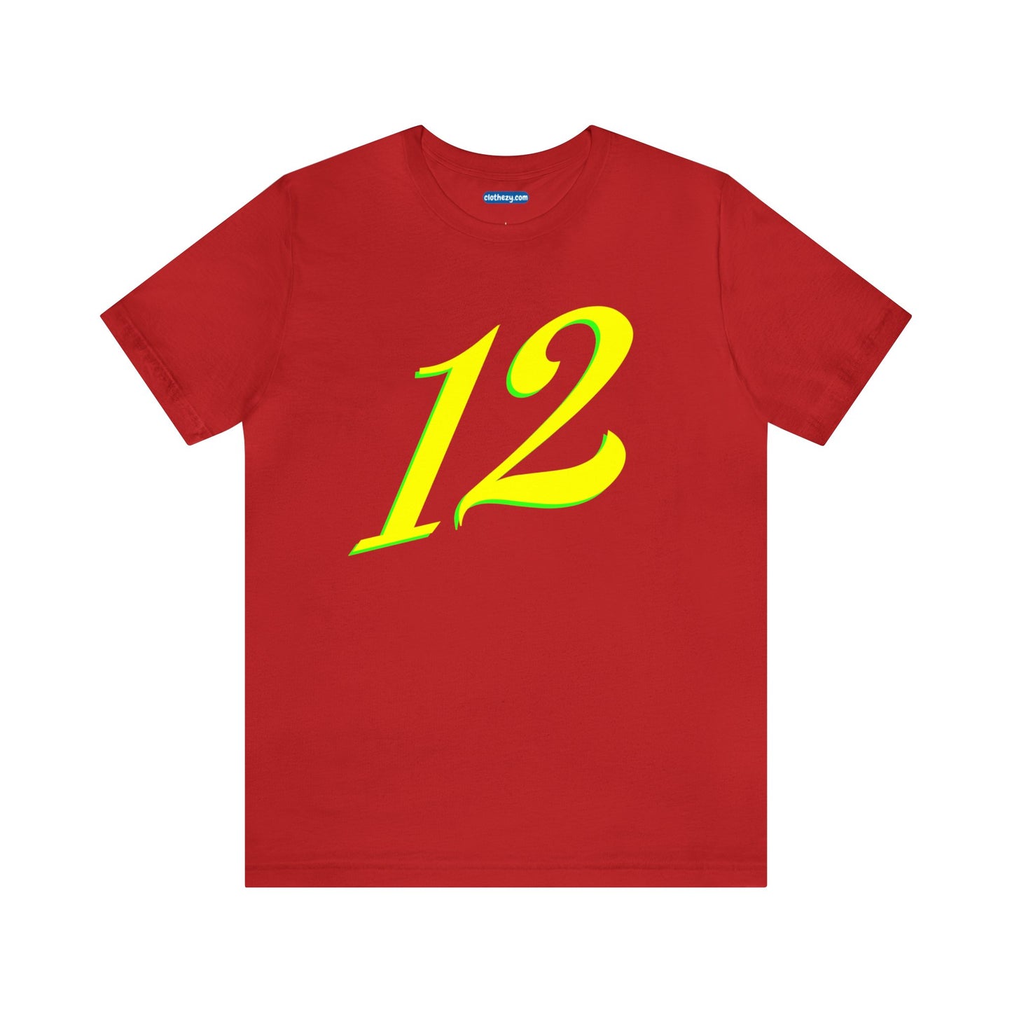 Number 12 Design - Soft Cotton Tee for birthdays and celebrations, Gift for friends and family, Multiple Options by clothezy.com in Purple Size Small - Buy Now