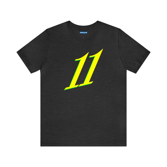 Number 11 Design - Soft Cotton Tee for birthdays and celebrations, Gift for friends and family, Multiple Options by clothezy.com in Asphalt Size Small - Buy Now