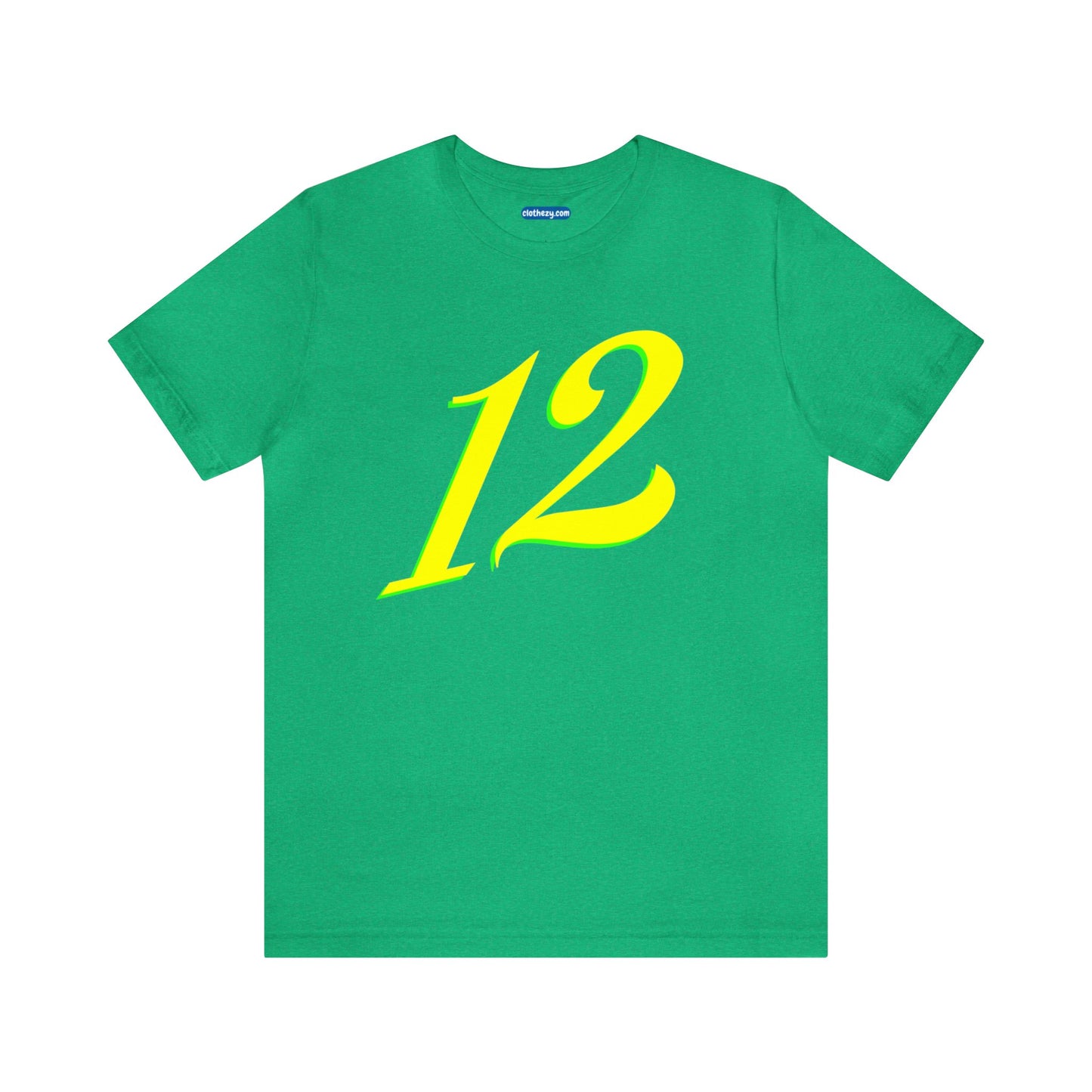 Number 12 Design - Soft Cotton Tee for birthdays and celebrations, Gift for friends and family, Multiple Options by clothezy.com in Royal Blue Heather Size Small - Buy Now