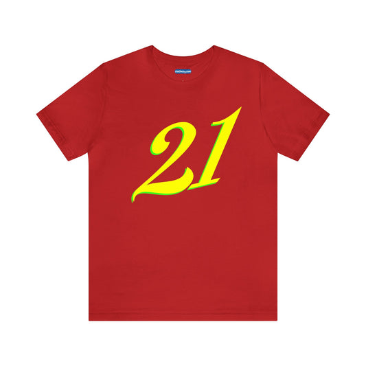 Number 21 Design - Soft Cotton Tee for birthdays and celebrations, Gift for friends and family, Multiple Options by clothezy.com in Asphalt Size Small - Buy Now