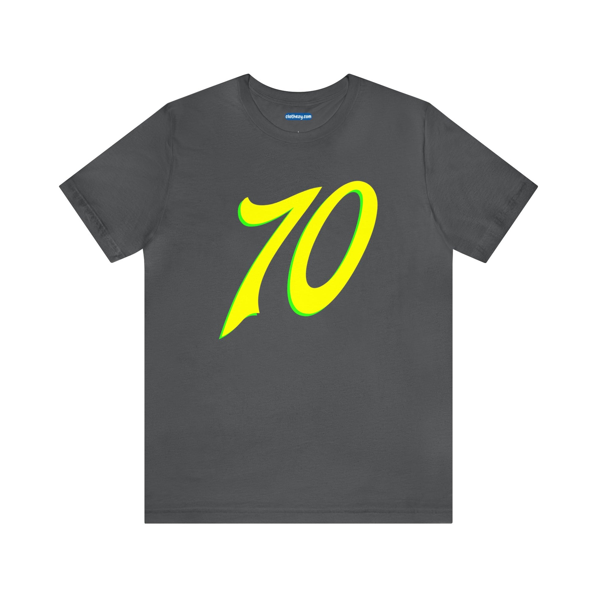 Number 70 Design - Soft Cotton Tee for birthdays and celebrations, Gift for friends and family, Multiple Options by clothezy.com in Black Size Small - Buy Now