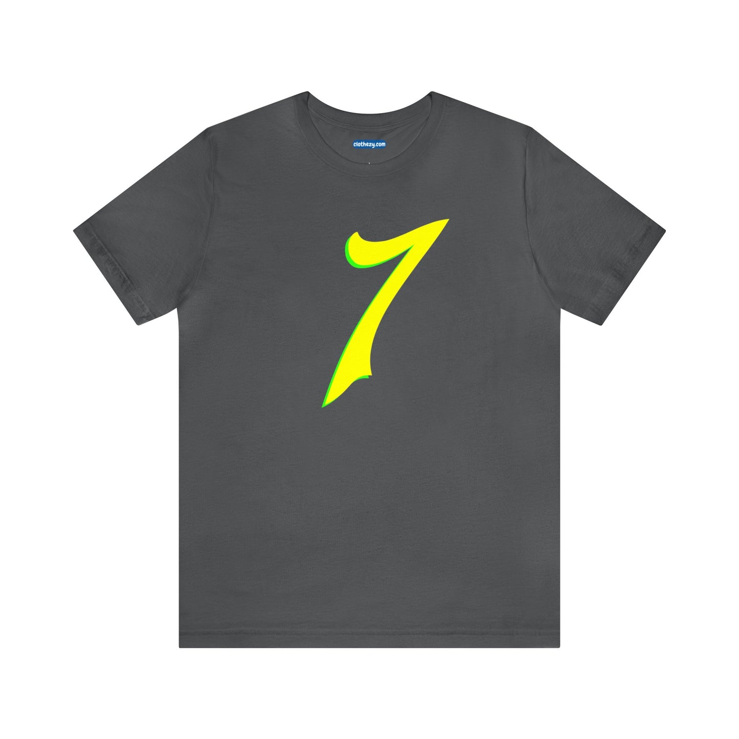 Number 7 Design - Soft Cotton Tee for birthdays and celebrations, Gift for friends and family, Multiple Options by clothezy.com in Black Size Small - Buy Now