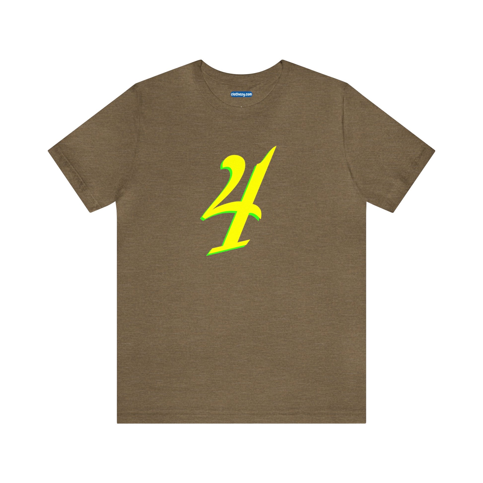 Number 4 Design - Soft Cotton Tee for birthdays and celebrations, Gift for friends and family, Multiple Options by clothezy.com in Olive Heather Size Small - Buy Now