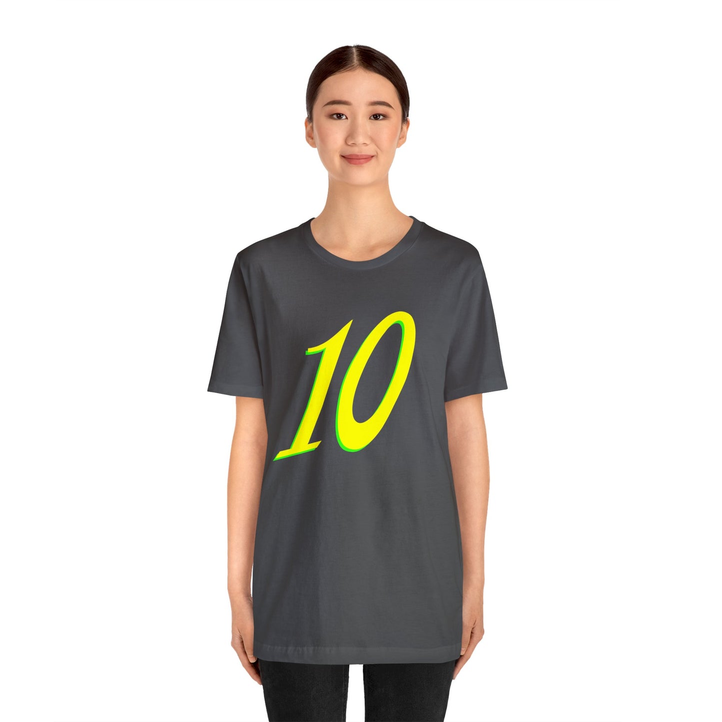 Number 10 Design - Soft Cotton Tee for birthdays and celebrations, Gift for friends and family, Multiple Options by clothezy.com in Asphalt Size Medium - Buy Now