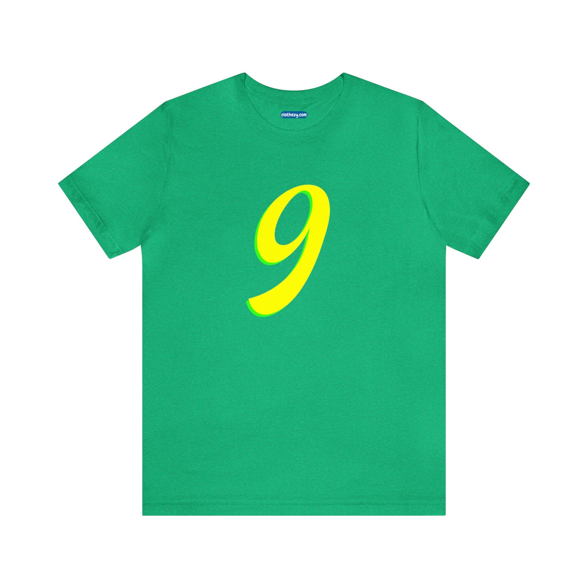 Number 9 Design - Soft Cotton Tee for birthdays and celebrations, Gift for friends and family, Multiple Options by clothezy.com in Royal Blue Heather Size Small - Buy Now