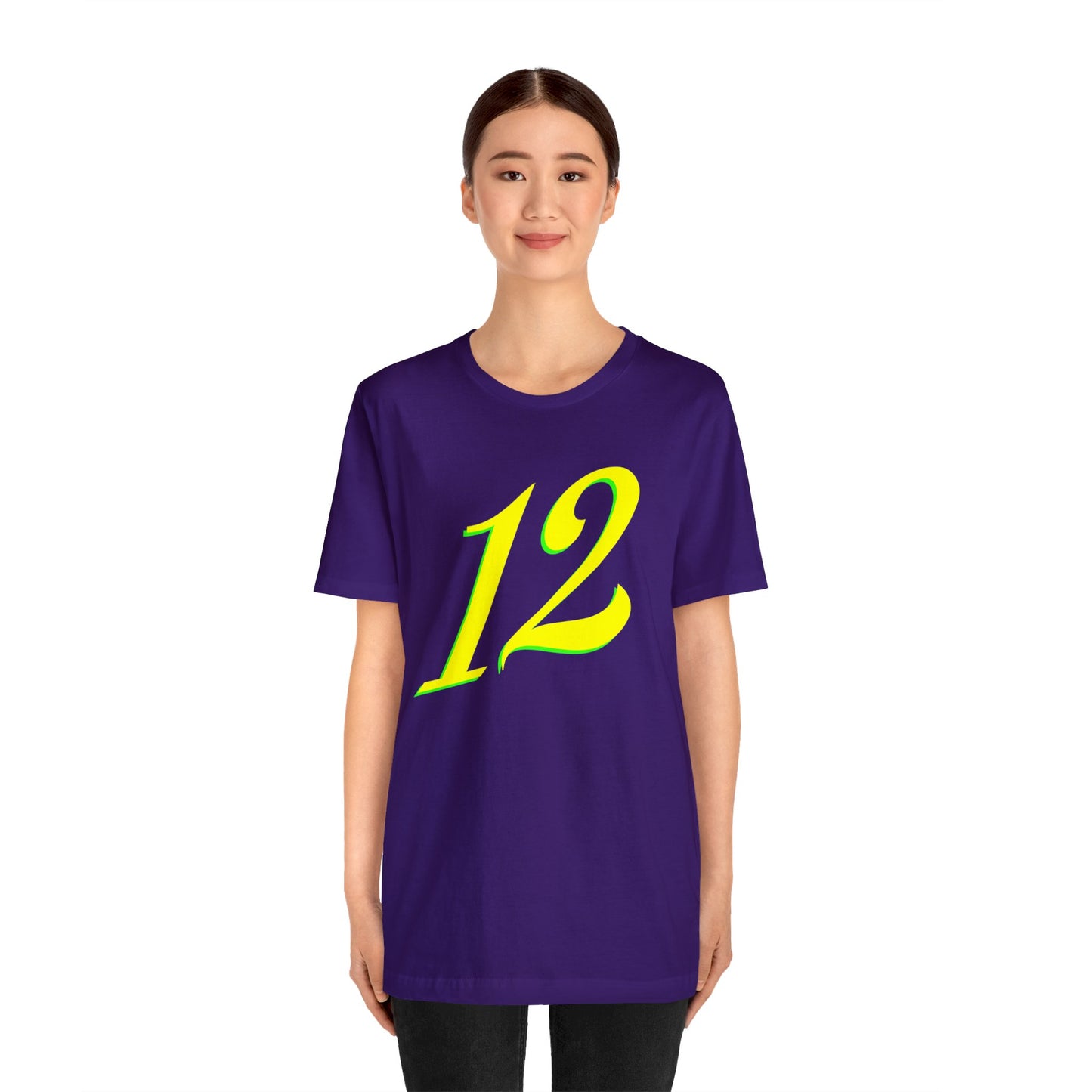 Number 12 Design - Soft Cotton Tee for birthdays and celebrations, Gift for friends and family, Multiple Options by clothezy.com in Asphalt Size Medium - Buy Now