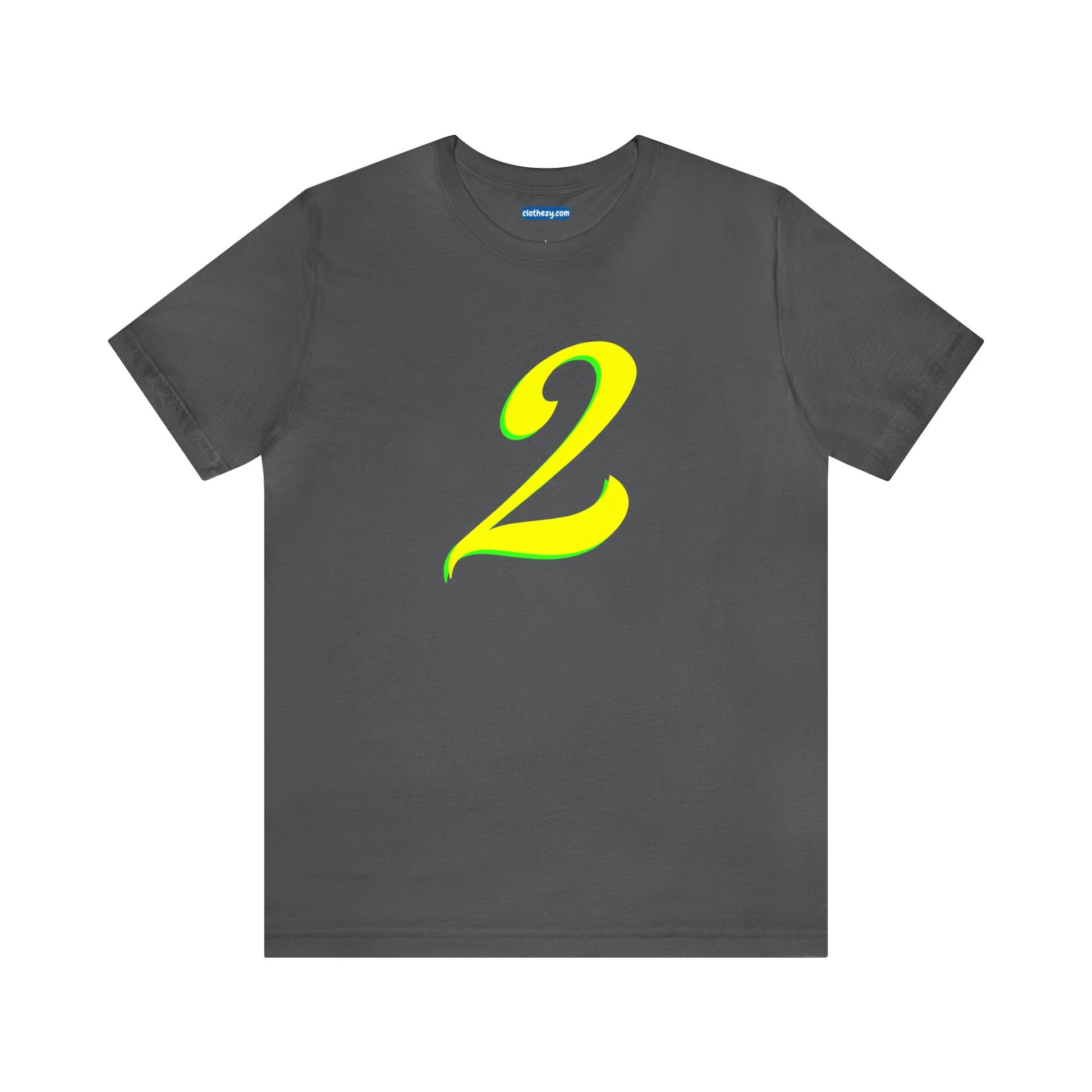 Number 2 Design - Soft Cotton Tee for birthdays and celebrations, Gift for friends and family, Multiple Options by clothezy.com in Black Size Small - Buy Now