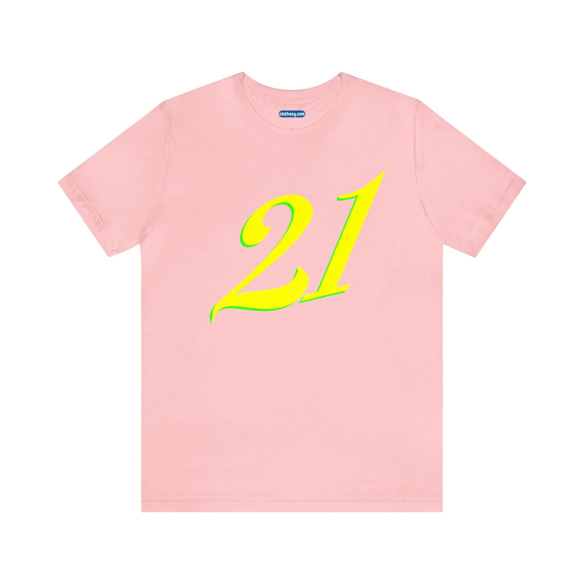 Number 21 Design - Soft Cotton Tee for birthdays and celebrations, Gift for friends and family, Multiple Options by clothezy.com in Red Size Small - Buy Now