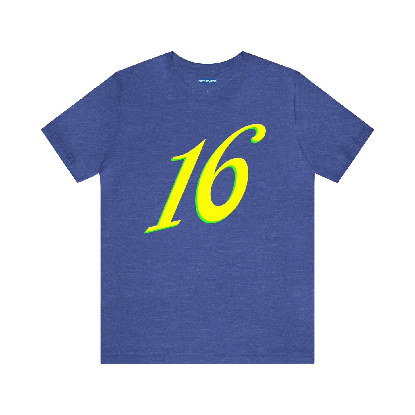 Number 16 Design - Soft Cotton Tee for birthdays and celebrations, Gift for friends and family, Multiple Options by clothezy.com in Navy Size Small - Buy Now