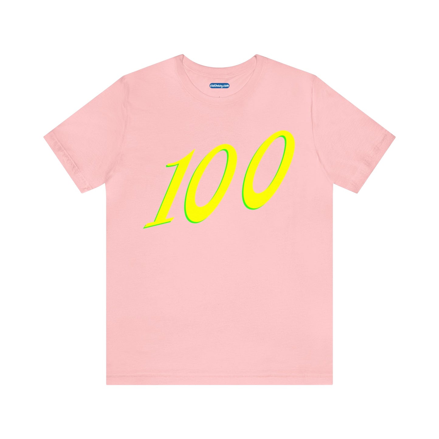 Number 100 Design - Soft Cotton Tee for birthdays and celebrations, Gift for friends and family, Multiple Options by clothezy.com in Pink Size Small - Buy Now