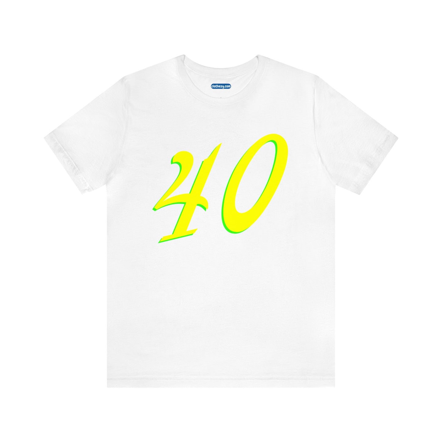 Number 40 Design - Soft Cotton Tee for birthdays and celebrations, Gift for friends and family, Multiple Options by clothezy.com in White Size Small - Buy Now
