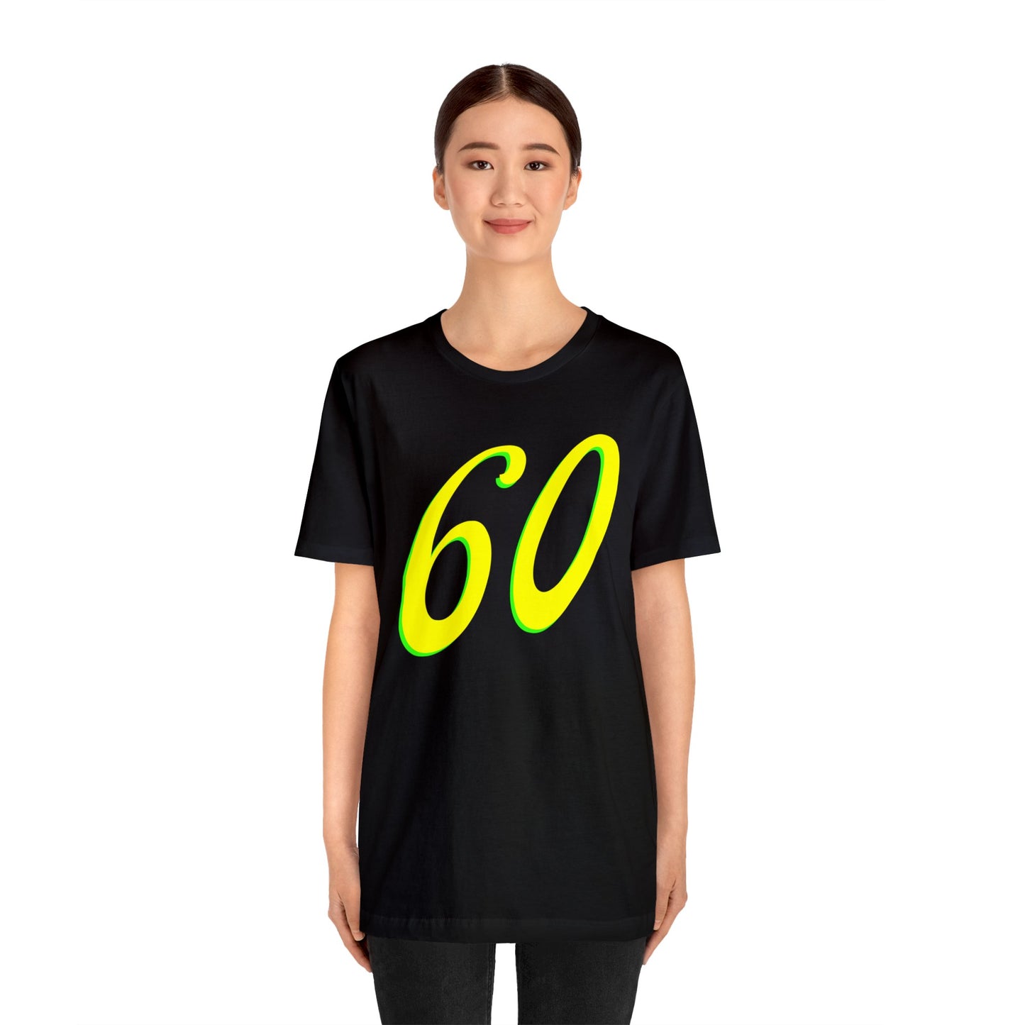 Number 60 Design - Soft Cotton Tee for birthdays and celebrations, Gift for friends and family, Multiple Options by clothezy.com in Asphalt Size Medium - Buy Now