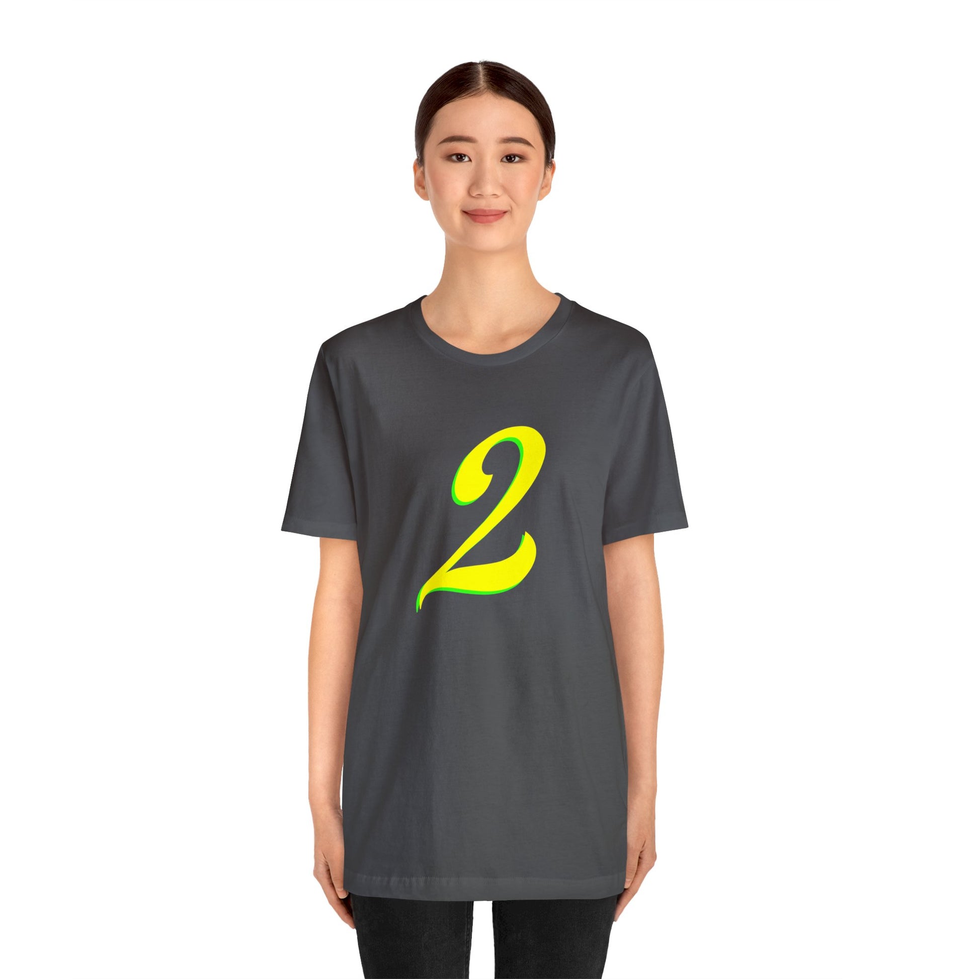 Number 2 Design - Soft Cotton Tee for birthdays and celebrations, Gift for friends and family, Multiple Options by clothezy.com in Asphalt Size Medium - Buy Now