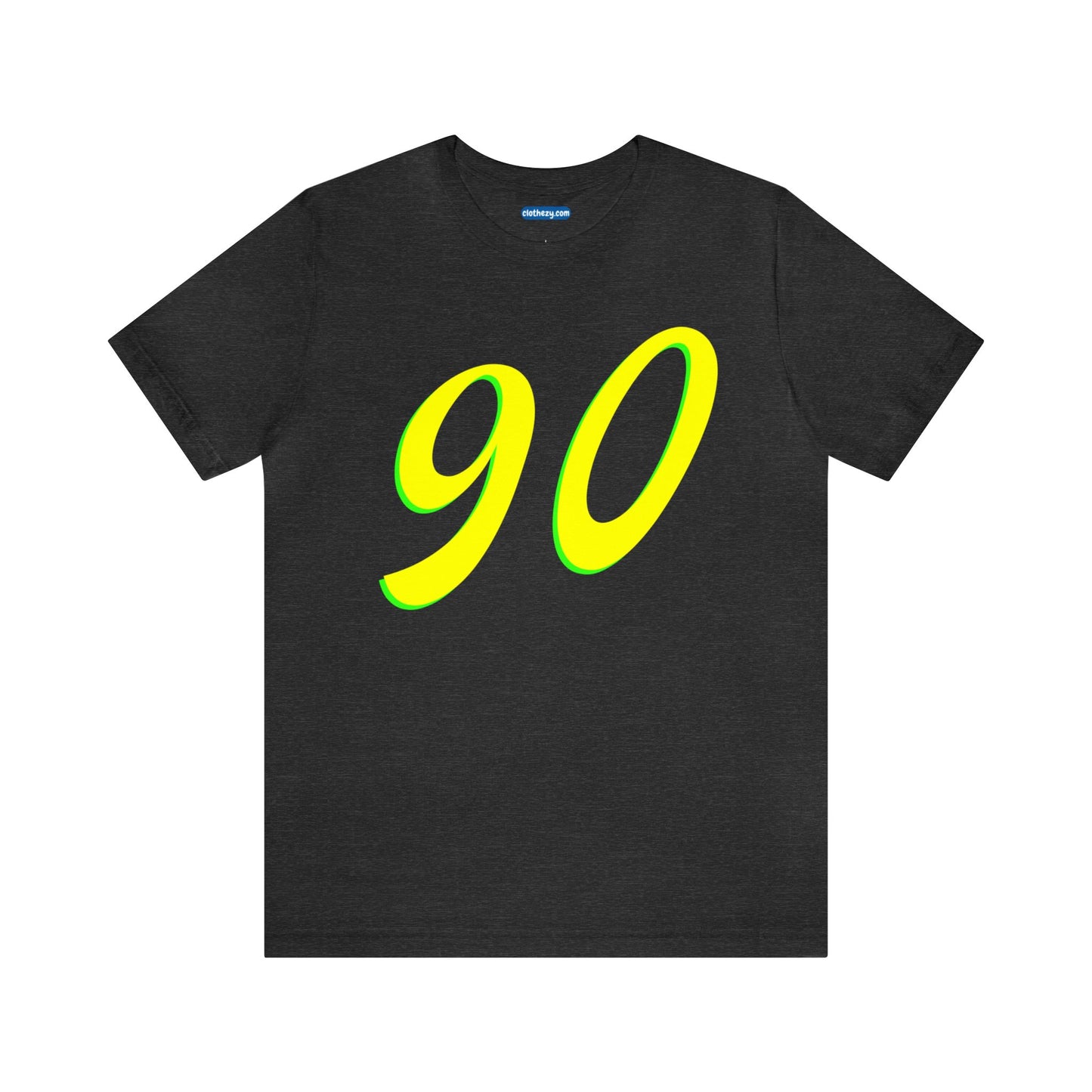 Number 90 Design - Soft Cotton Tee for birthdays and celebrations, Gift for friends and family, Multiple Options by clothezy.com in Gold Size Small - Buy Now
