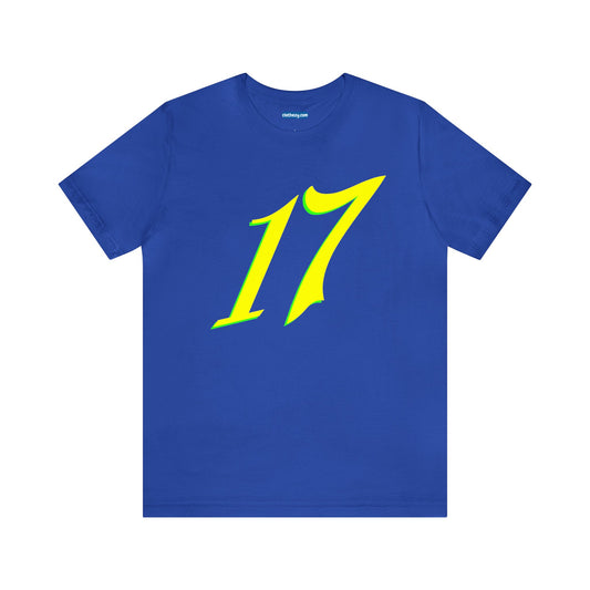 Number 17 Design - Soft Cotton Tee for birthdays and celebrations, Gift for friends and family, Multiple Options by clothezy.com in Asphalt Size Small - Buy Now