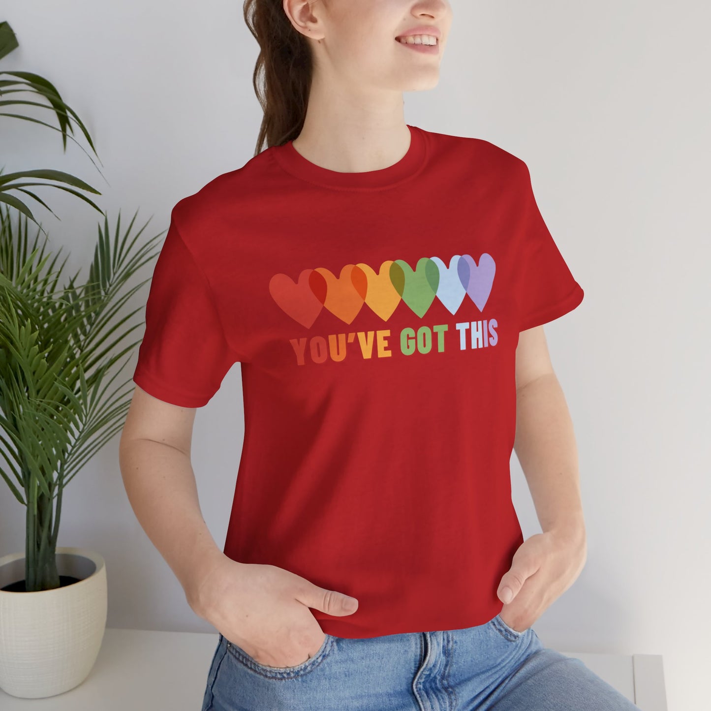 You've Got This with Hearts - Soft Cotton Adult Unisex T-Shirt, Gift for friends and family, Gift for friends and family by clothezy.com - Buy Now