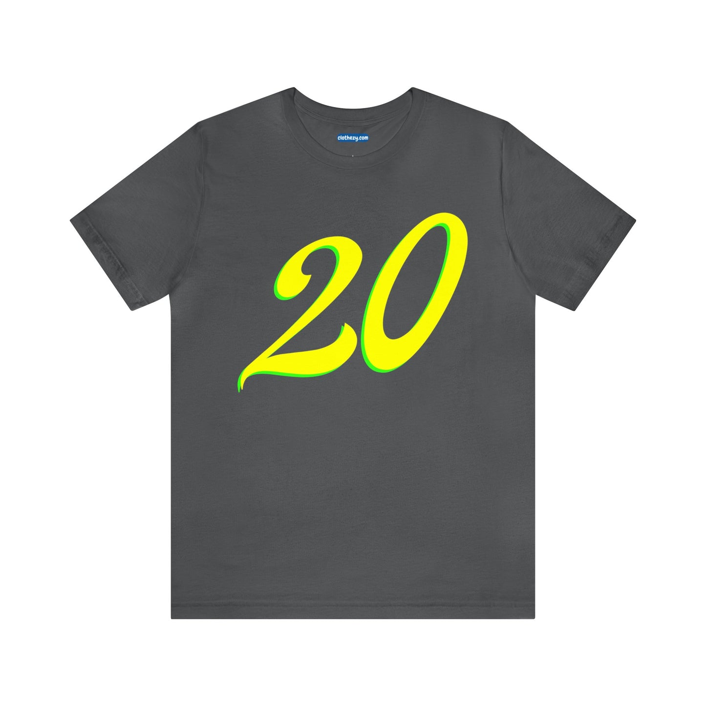 Number 20 Design - Soft Cotton Tee for birthdays and celebrations, Gift for friends and family, Multiple Options by clothezy.com in Black Size Small - Buy Now
