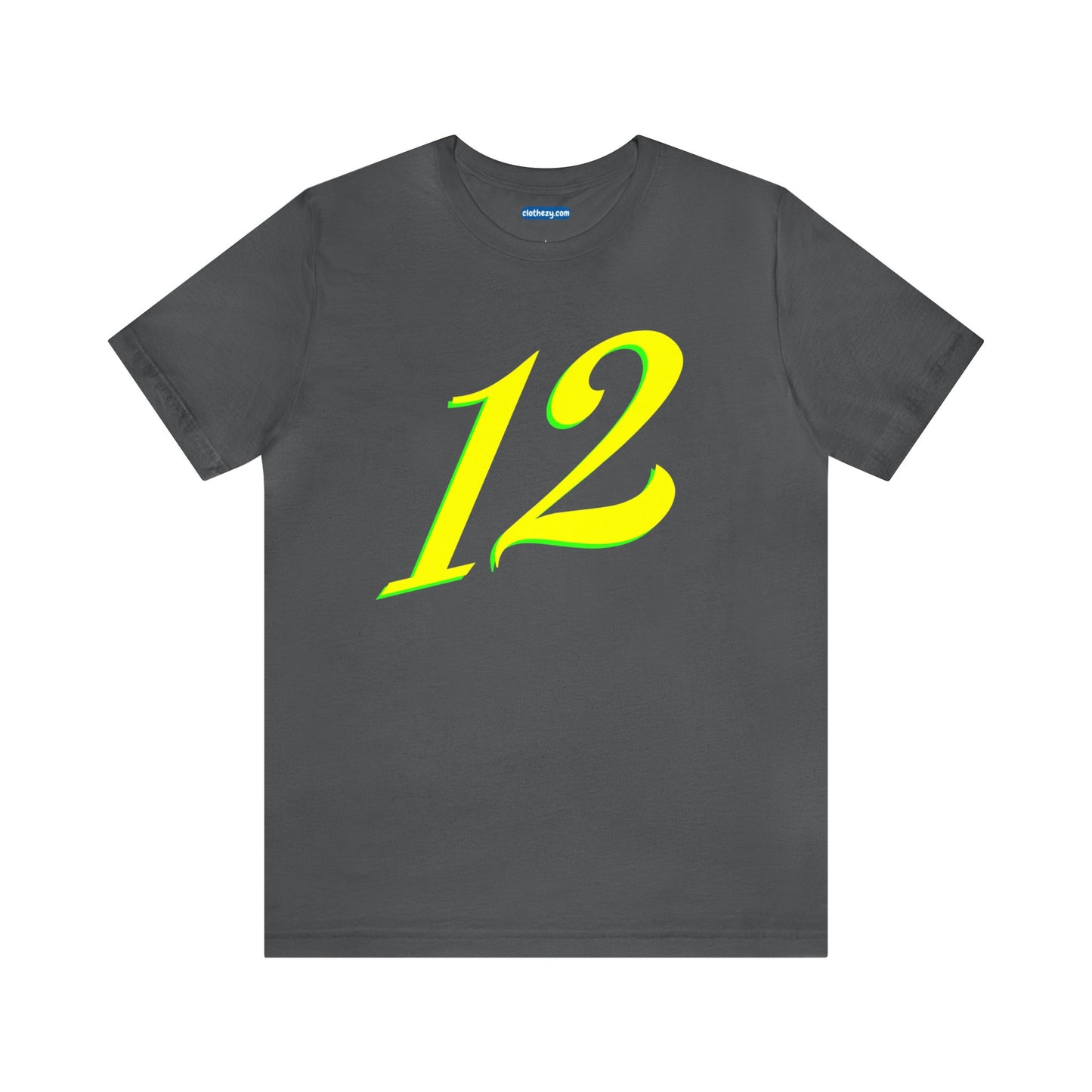 Number 12 Design - Soft Cotton Tee for birthdays and celebrations, Gift for friends and family, Multiple Options by clothezy.com in Black Size Small - Buy Now