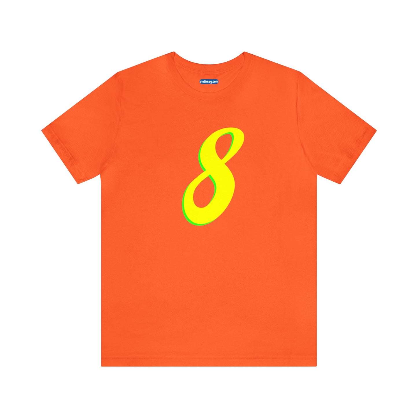 Number 8 Design - Soft Cotton Tee for birthdays and celebrations, Gift for friends and family, Multiple Options by clothezy.com in Pink Size Small - Buy Now
