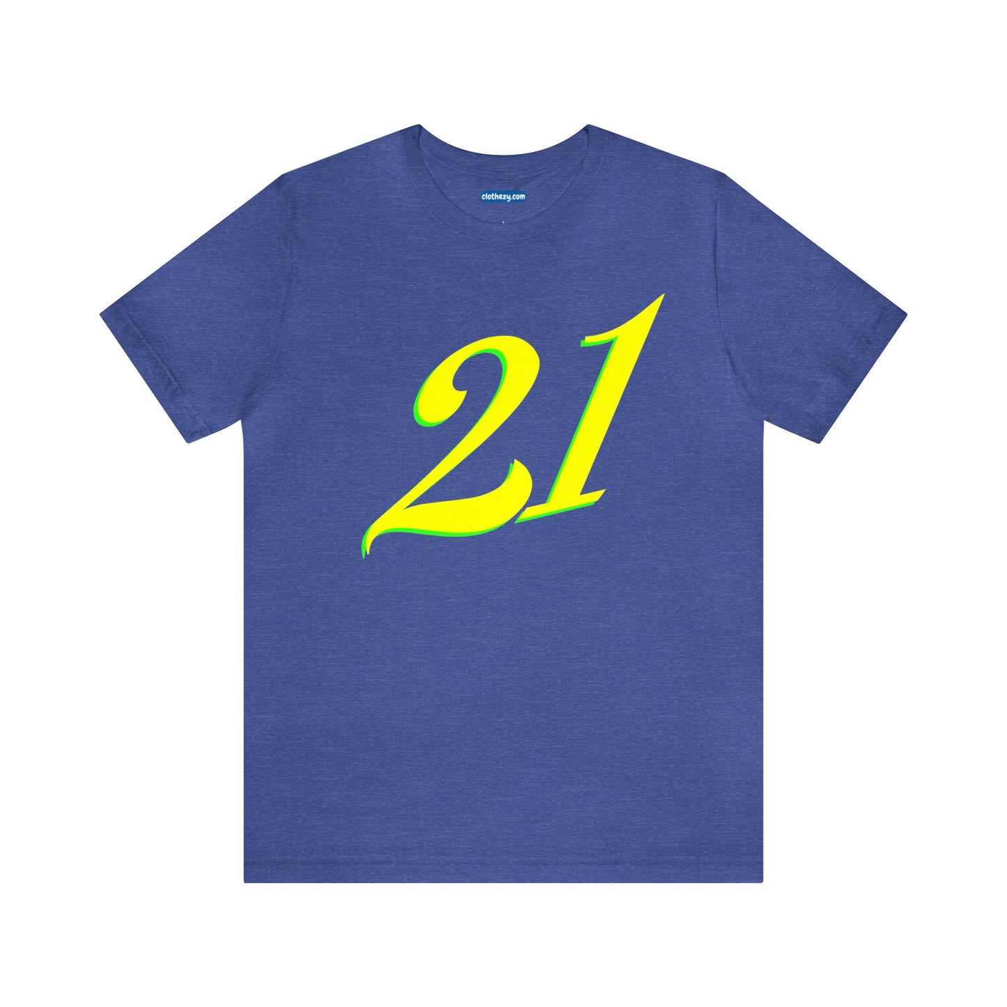 Number 21 Design - Soft Cotton Tee for birthdays and celebrations, Gift for friends and family, Multiple Options by clothezy.com in Navy Size Small - Buy Now