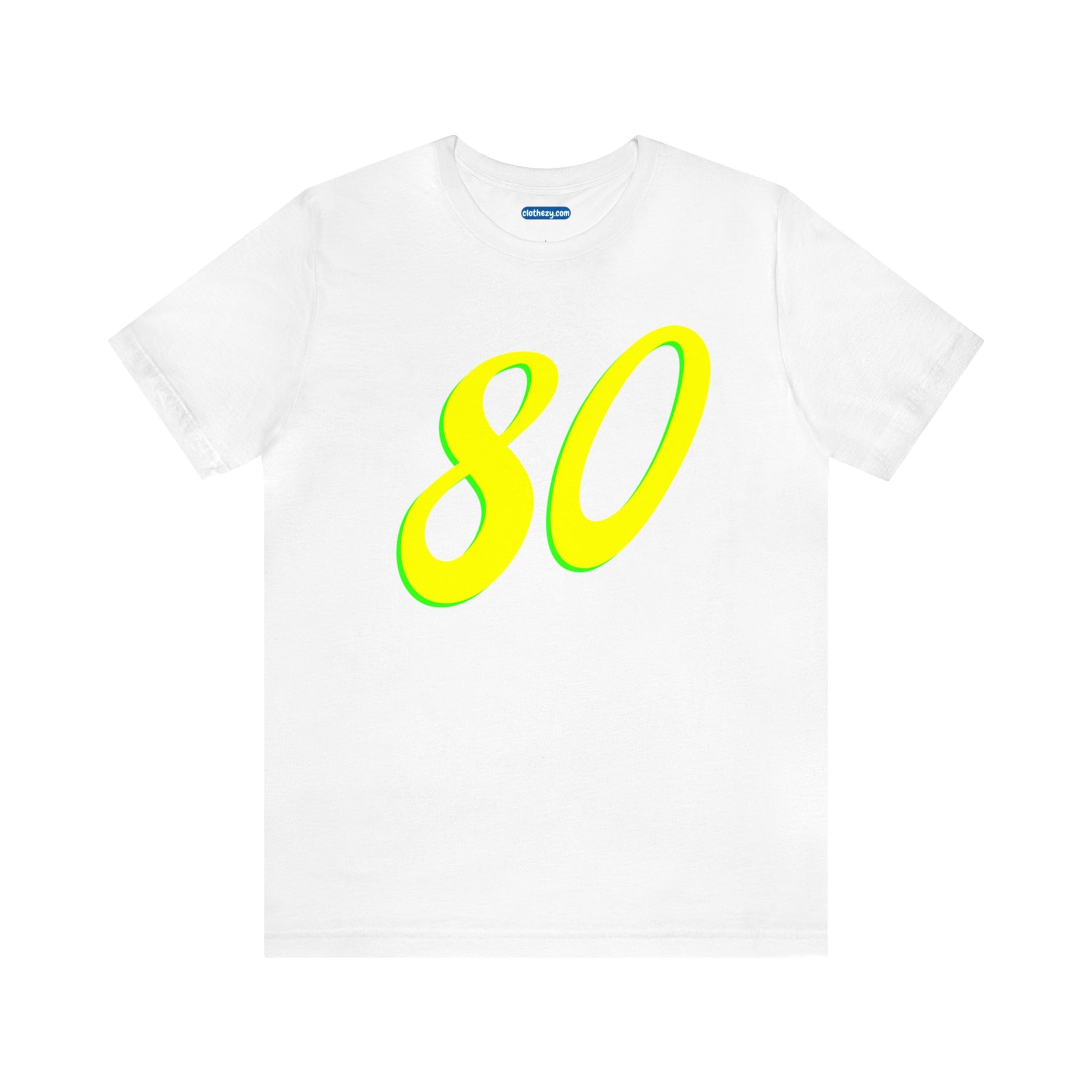 Number 80 Design - Soft Cotton Tee for birthdays and celebrations, Gift for friends and family, Multiple Options by clothezy.com in Olive Heather Size Small - Buy Now